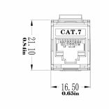 Cat7 Cat6A FTP Keystone Jack adapter 