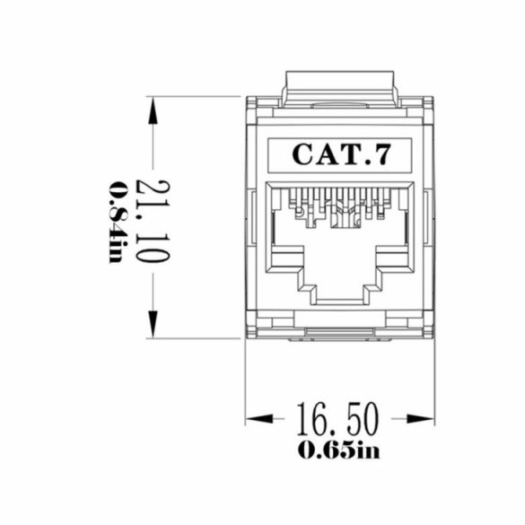 Cat7 árnyékolt FTP Keystone Jack csatlakozó adapter 